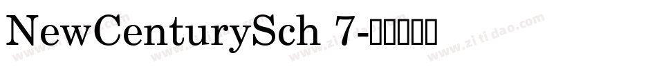 NewCenturySch 7字体转换